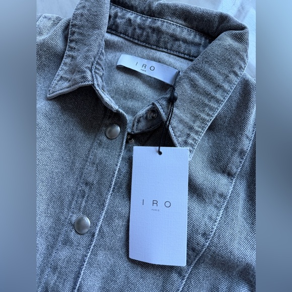 NWT IRO Paris Ivali Romper in Mixed Grey, Size 36/4 - Picture 3 of 4